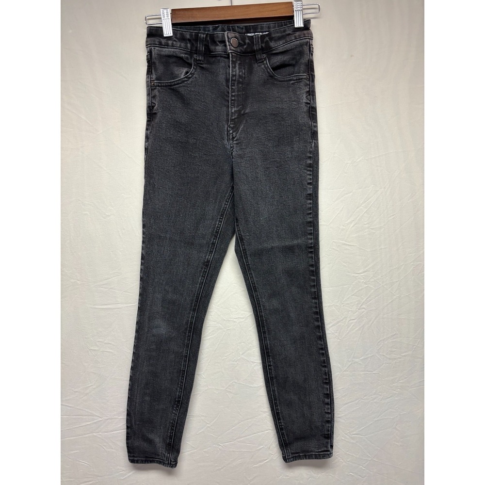 Volcom Liberator High Rise Skinny Jeans Womens Gray Denim Dark‎ Wash Classic 26